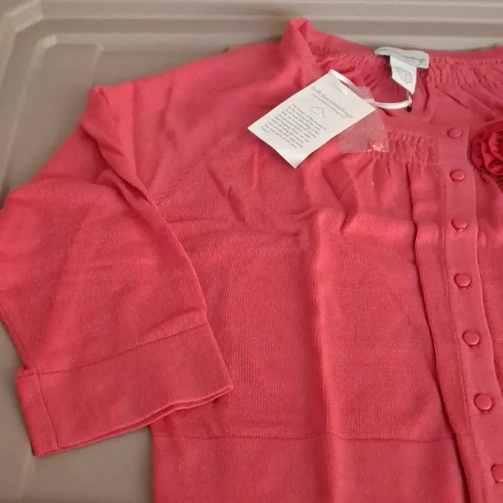- Soft surroundings red floral sweater, long sleeve XL (ROX111)